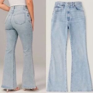 Abercrombie & Fitch The Flare Ultra High Rise Jeans Size 33/16 Short Curve Love